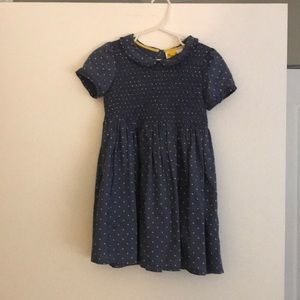 Polka dot smocked dress